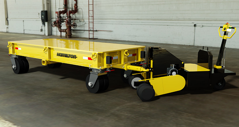 Pusher-integrated dolly that moves heavy loads with ease